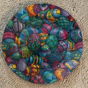 Easter serving plate No chips glass